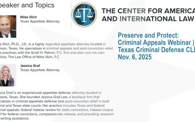 Preserve and Protect: Criminal Appeals Webinar | Texas Criminal Defense CLE – Nov. 6, 2025